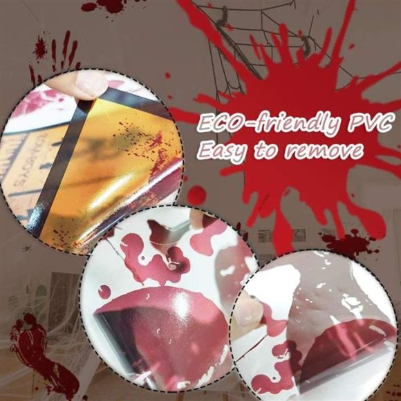 Halloween Decorations, 135PCS Scary Floor Window Stickers, 14 Sheets Creepy - Picture 4 of 7
